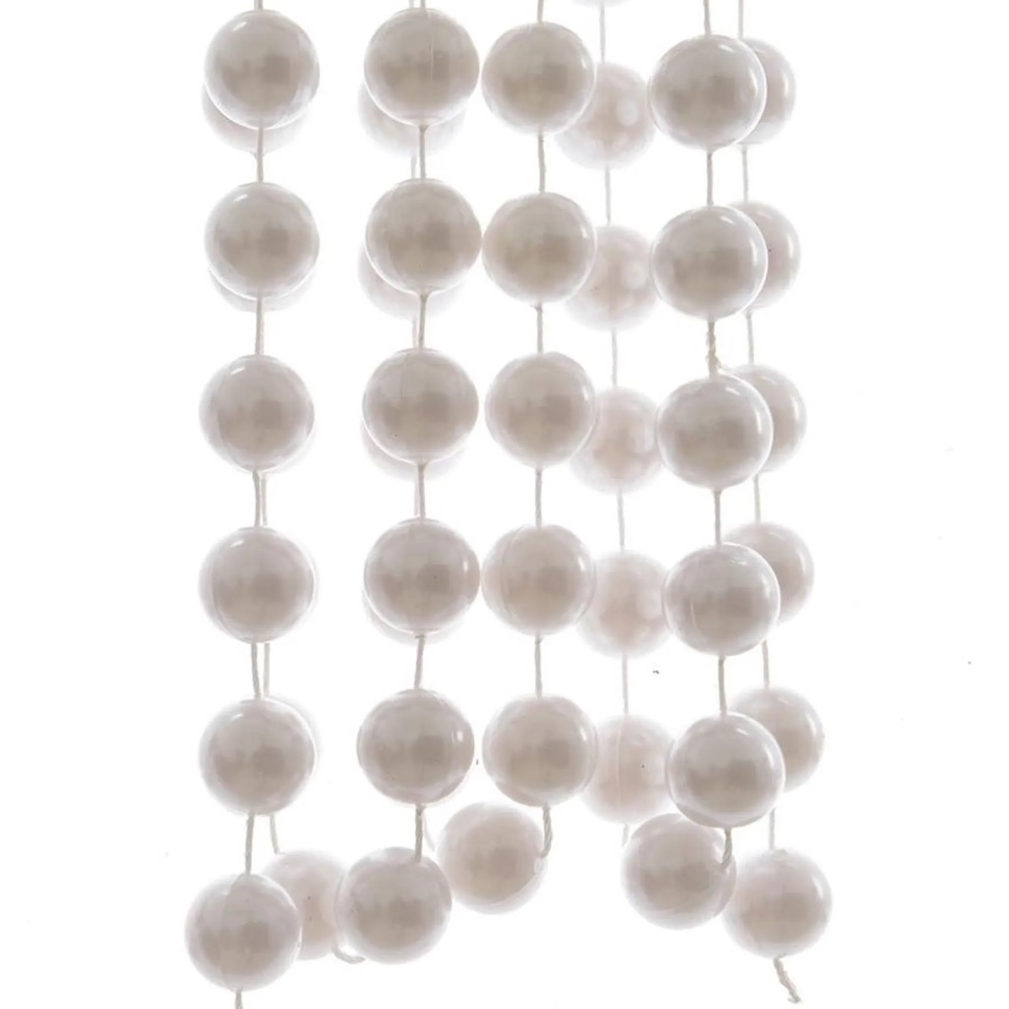 Decoris Kerstdecoratie>Slinger kraal 270 cm winterwit