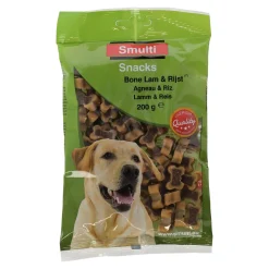 Smulti Hondensnacks>Snack bone lam + rijst 200G