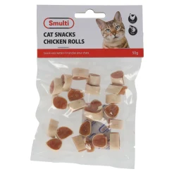 Sanal Kattensnoepjes>Snack kat kip rolls 50G