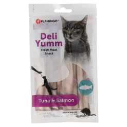 Flamingo Kattensnoepjes>Snack kat pasta tonijn + zalm 14gr Smulti