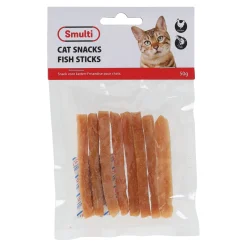 Smulti Kattensnoepjes>Snack kat vis staafjes 50G