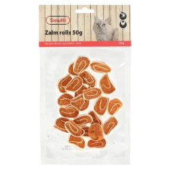 Smulti Kattensnoepjes>Snack kat zalm rolls 50g