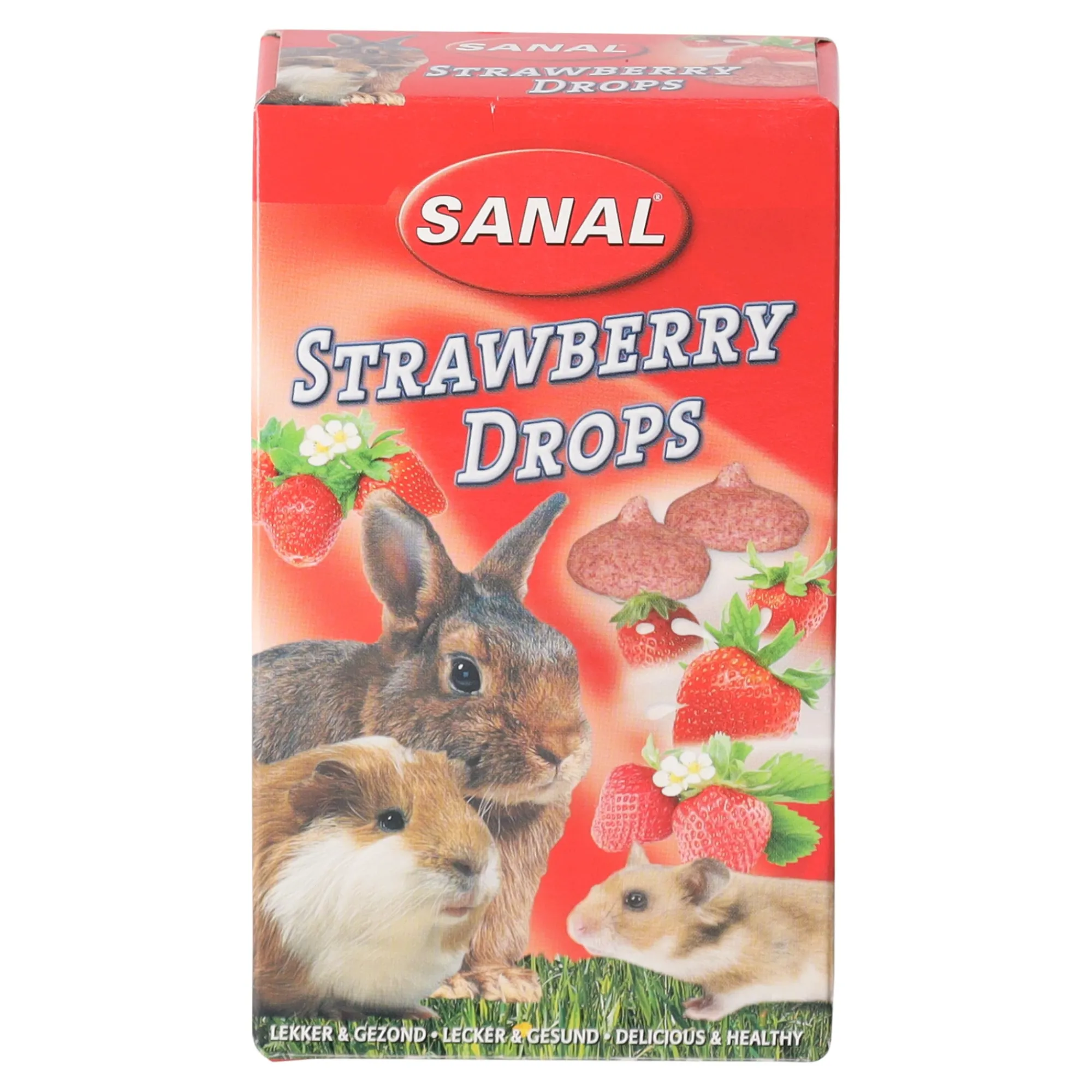 Sanal Knaagdieren Snacks>Snack knaagdier drop strawberry 45g