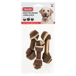 Smulti Hondensnacks>Snack knoopbeen lam+rijst 3st M