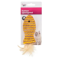 Friendly Pet Kattenspeeltjes>Speelgoed kat vis 14 cm bruin geel