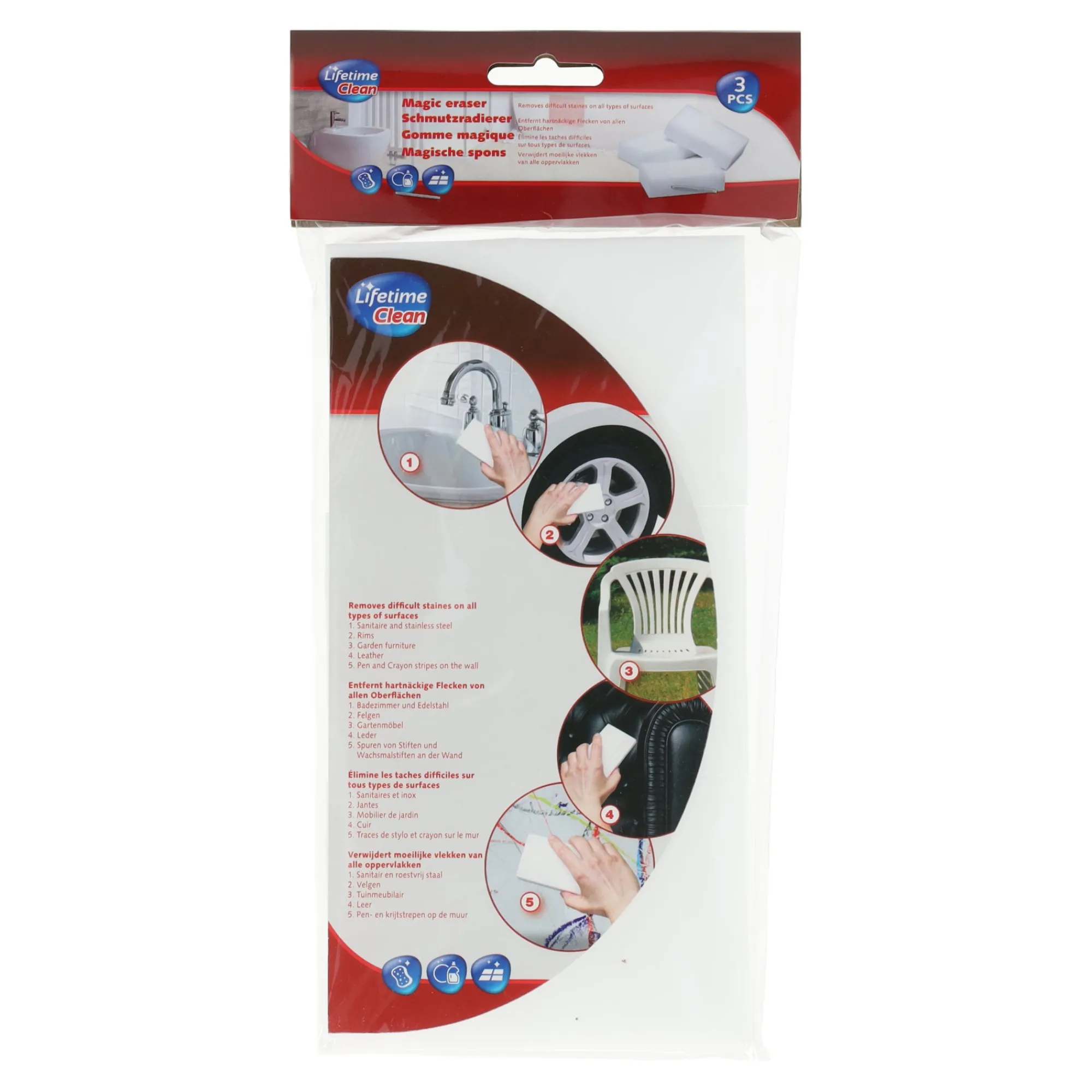 Lifetime Schoonmaken>Spons 11,5x6,6x3cm 3st