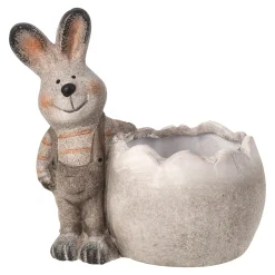 Van Cranenbroek Pasen|Vazen En Potten>Staand konijn met pot 17cm 2 assorti