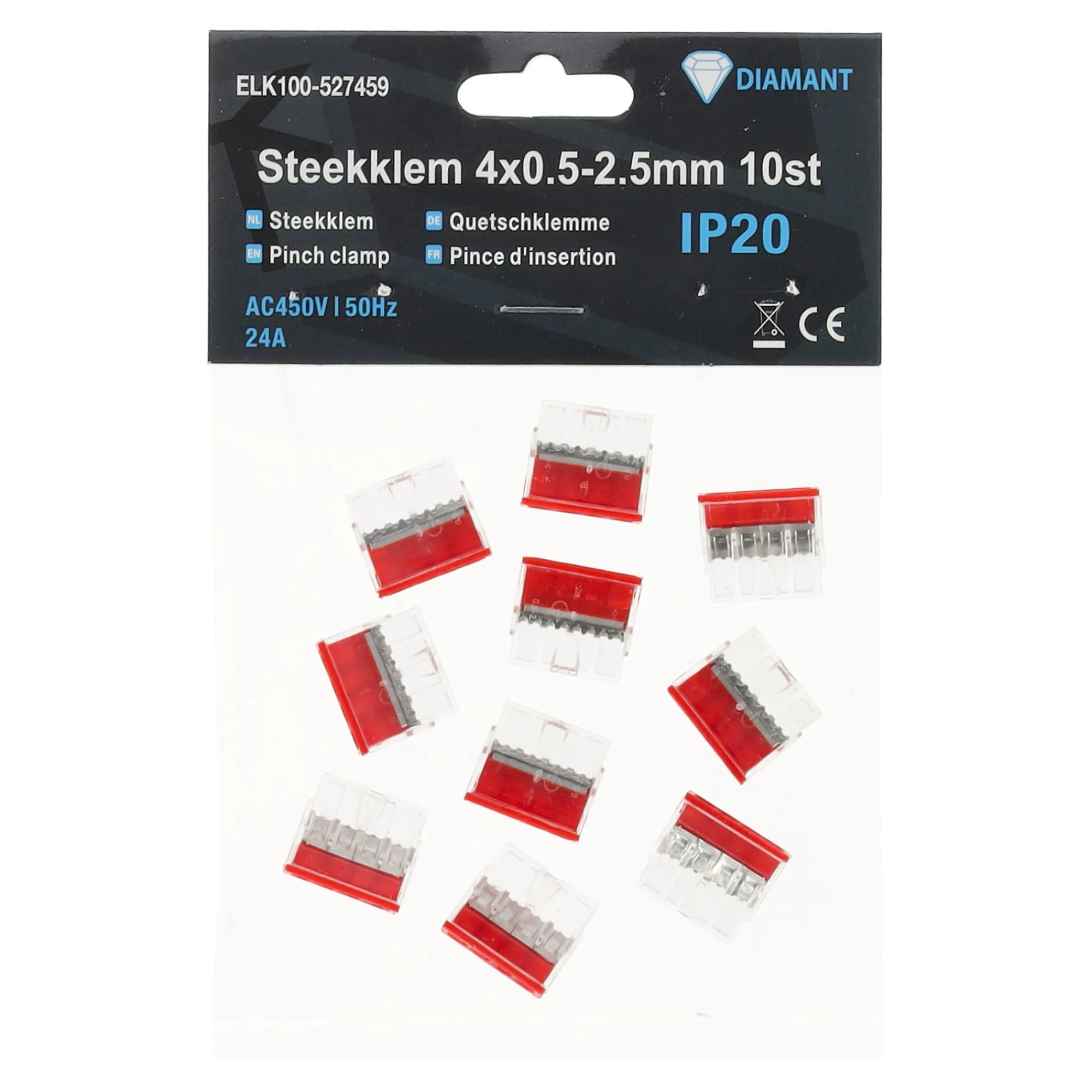 Diamant Installatiemateriaal>Steekklem 4x0.5-2.5mm 10st