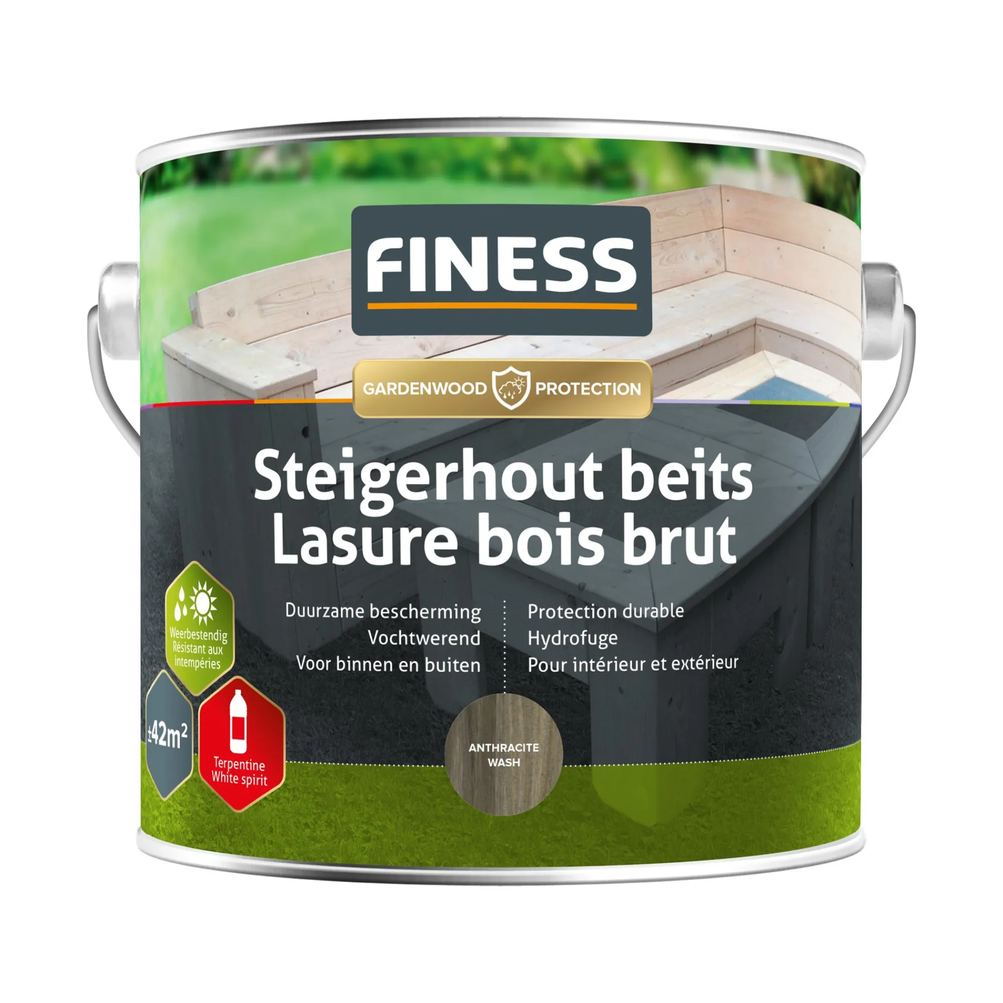 Finess Beits En Vernis>Steigerhoutb antrawash 2.5L