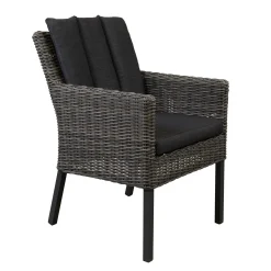 Bois le Duc Tuinstoelen>Stoel Deconta willow grey met kussen