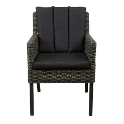 Bois le Duc Tuinstoelen>Stoel Deconta willow grey met kussen