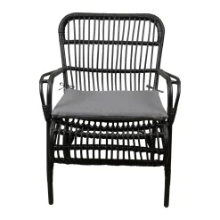 Bois le Duc Tuinstoelen>Stoel Fadola zwart met kussen