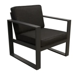 Bois le Duc Loungesets>Stoel Lucito antraciet met kussen