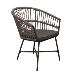 Bois le Duc Tuinstoelen>Stoel Pirella antraciet met kussen