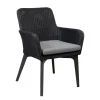 Bois le Duc Tuinstoelen>Stoel Preta zwart met kussen