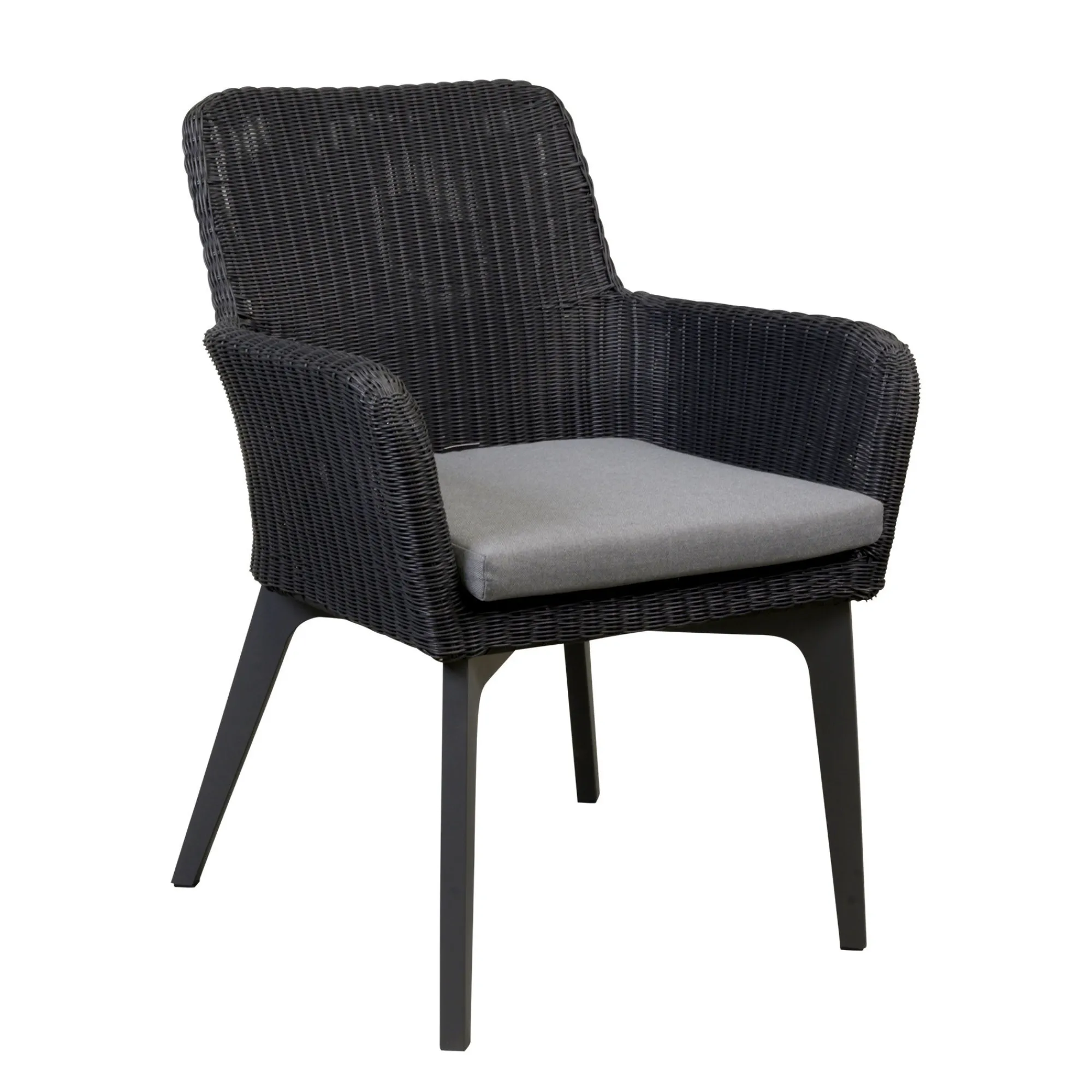 Bois le Duc Tuinstoelen>Stoel Preta zwart met kussen