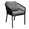 Bois le Duc Tuinstoelen>Stoel Stapel Barzio antraciet met kussen