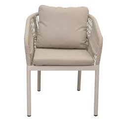 Bois le Duc Tuinstoelen>Stoel stapel Barzio crème met kussen