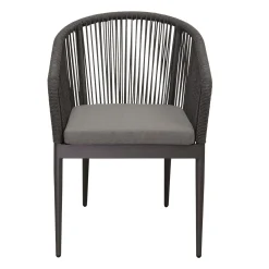 Bois le Duc Tuinstoelen>Stoel stapel Maggio antraciet met kussen