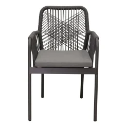 Bois le Duc Tuinstoelen>Stoel Stapel Marone antraciet met kussen