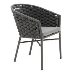 Bois le Duc Tuinstoelen>Stoel Stapel Serina antraciet met kussen