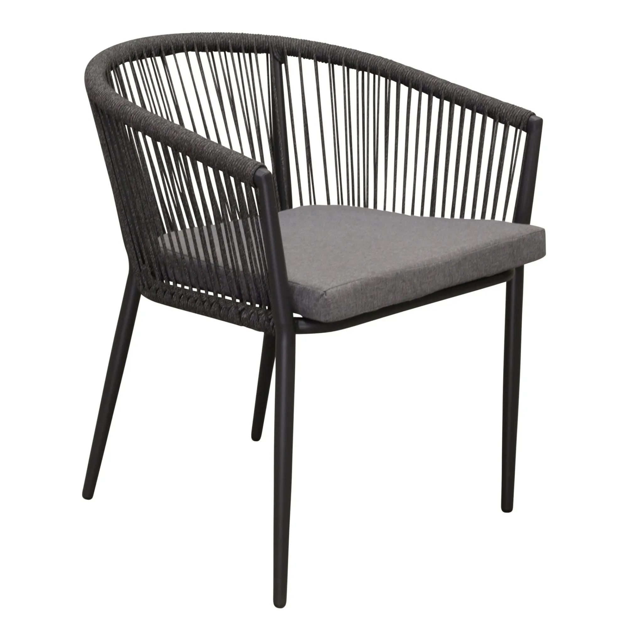 Bois le Duc Tuinstoelen>Stoel stapel Vigna antraciet met kussen