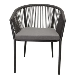 Bois le Duc Tuinstoelen>Stoel stapel Vigna antraciet met kussen