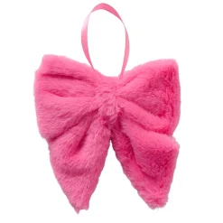 Boltze home Kerstdecoratie>Strik Bowy fluffy roze 17x20cm