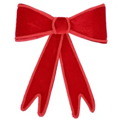 Kerstdecoratie>Strik fluweel rood 22cm