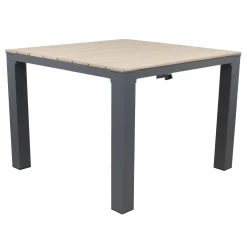 Bois le Duc Tuintafels>Tafel Cardona 100x100 cm Antraciet