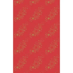 Duni Kerstdecoratie>Tafelkleed cel 138 x 220 cm Holiday Star Red