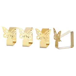 Decoris Koken & Tafelen|Woondecoratie>Tafelkleedklem vlinder goud 4st