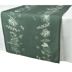 Decoris Kerstdecoratie>Tafelloper 140 x 40 cm groen