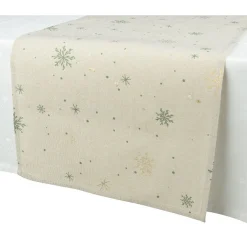 Decoris Kerstdecoratie>Tafelloper 140 x 40 cm naturel