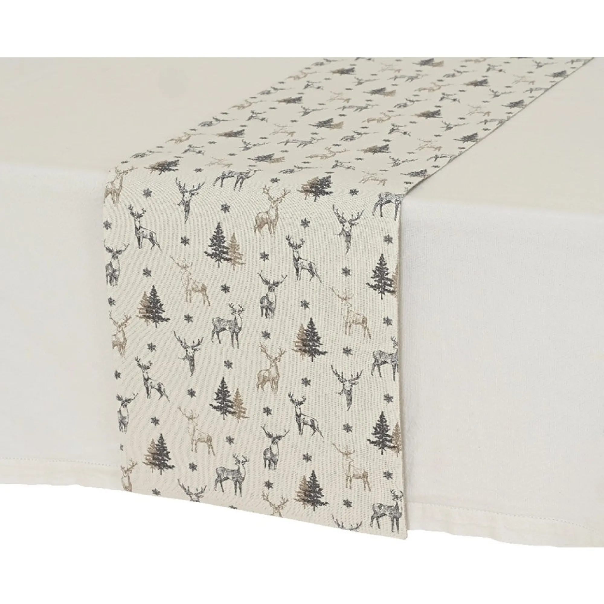 Decoris Kerstdecoratie>Tafelloper 150 x 30 cm zand