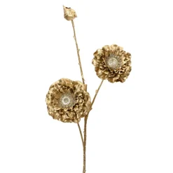 Kerstdecoratie>Tak bloem goud 74 cm