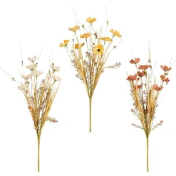 Mica Decorations Kunstplanten En Kunstbloemen>Tak Cosmos creme bruin 56 cm 3 assorti