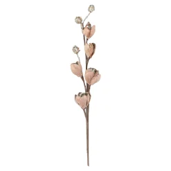 Kunstplanten En Kunstbloemen|Kerstdecoratie>Tak Magnolia 89cm winter lux rose gold