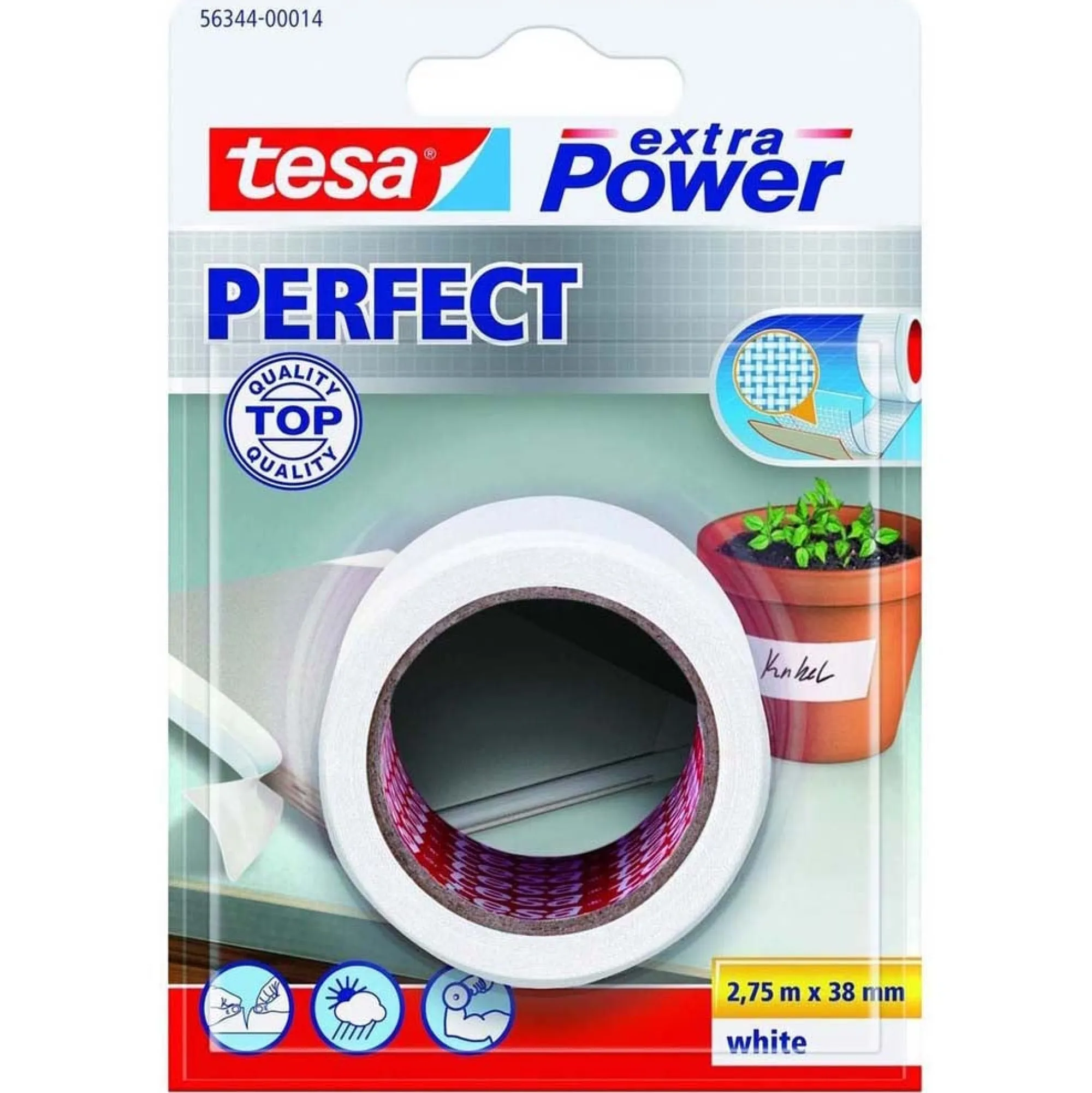 Tesa Bouw>Tape Power Perfect 38mmx2.75M wit
