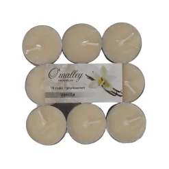 O'malley Kaarsen>Theelicht geur vanille 18 stuks