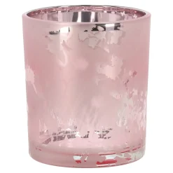 Van Cranenbroek Pasen>Theelicht glas vlinder roze 10cm