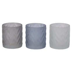 Natural Collections Kaarsen>Theelichthouder glas 7 x 7 x 8 cm