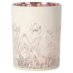 Kaarsen>Theelichthouder pink garden 10 x 12 cm