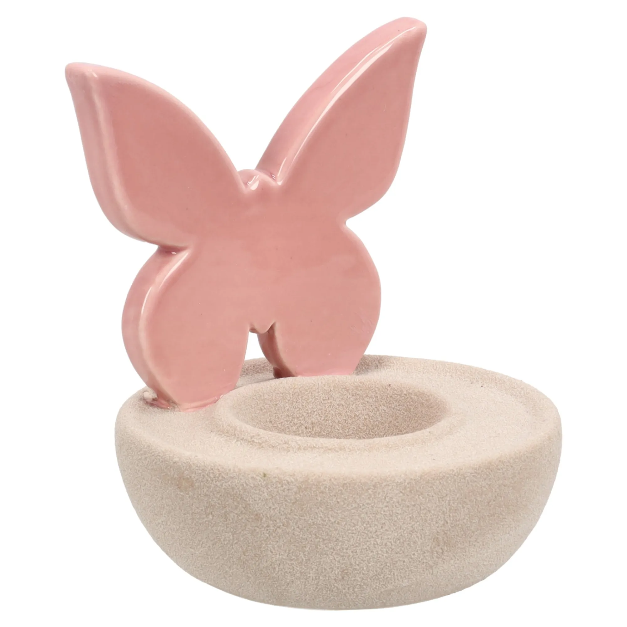 Van Cranenbroek Pasen>Theelichthouder vlinder roze 12cm