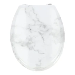 Van Cranenbroek Badkameraccessoires>Toiletbril print marmer wit