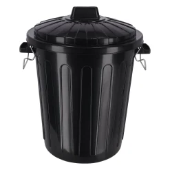 Curver Opbergen>Ton met deksel zwart 70L