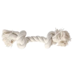 Friendly Pet Hondenspeelgoed>Touw hond wit 2 knopen mini