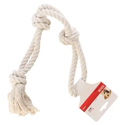 Friendly Pet Hondenspeelgoed>Touw hond wit halter 3 knoop