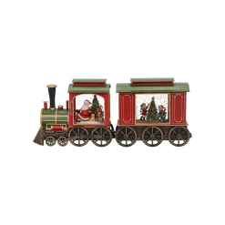 O'malley Kerstdecoratie>Trein met wagon glitter 48 cm