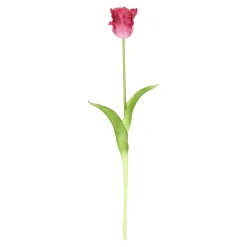 Kunstplanten En Kunstbloemen>Tulp papegaai real touch 62 cm fuchsia
